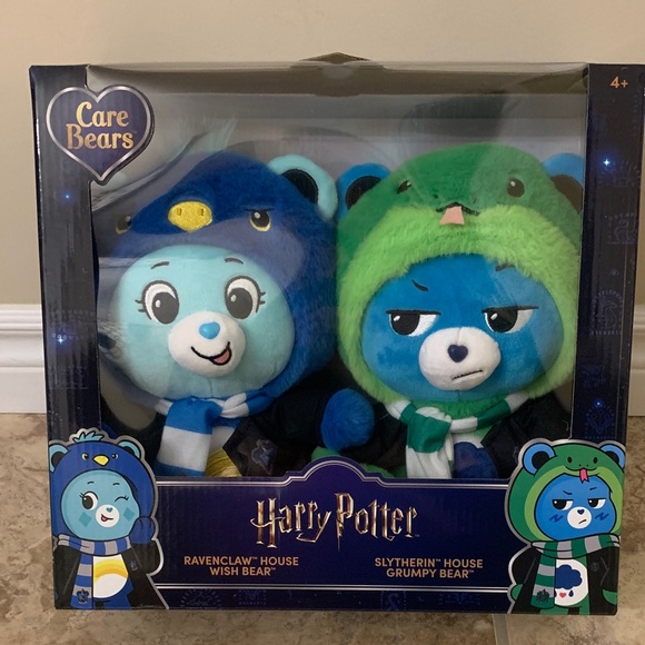 Care Bears Other - Care Bears Harry Potter Ravenclaw and Slytherin Bears NEW 25 years